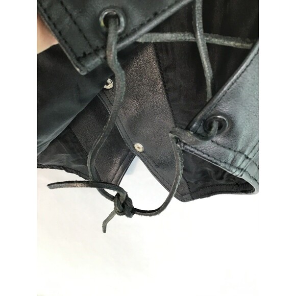 Pro Force Leather Vest Biker motorcycle Men's XL/2X Metalcore heavy metal Black - Picture 16 of 16